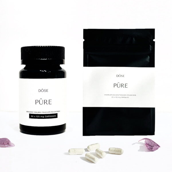 Buy Dose PURE Golden Teacher Microdose Psilocybin Capsules (25 or 60 Capsules) Online | Magic Mushrooms Dispensary